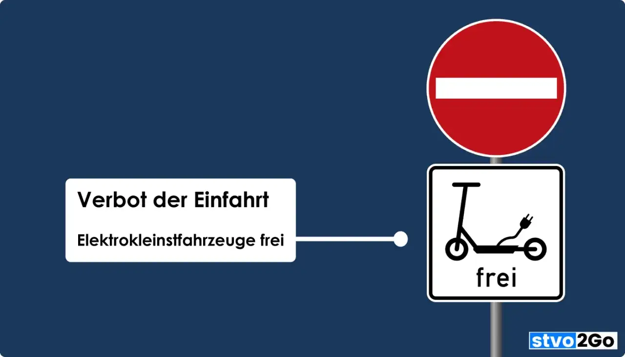 Verbot der Einfahrt, aber Elektrokleinstfahrzeuge sind frei. Ab wann darf man E-Roller fahren? Hier ist die Antwort: ab sofort!